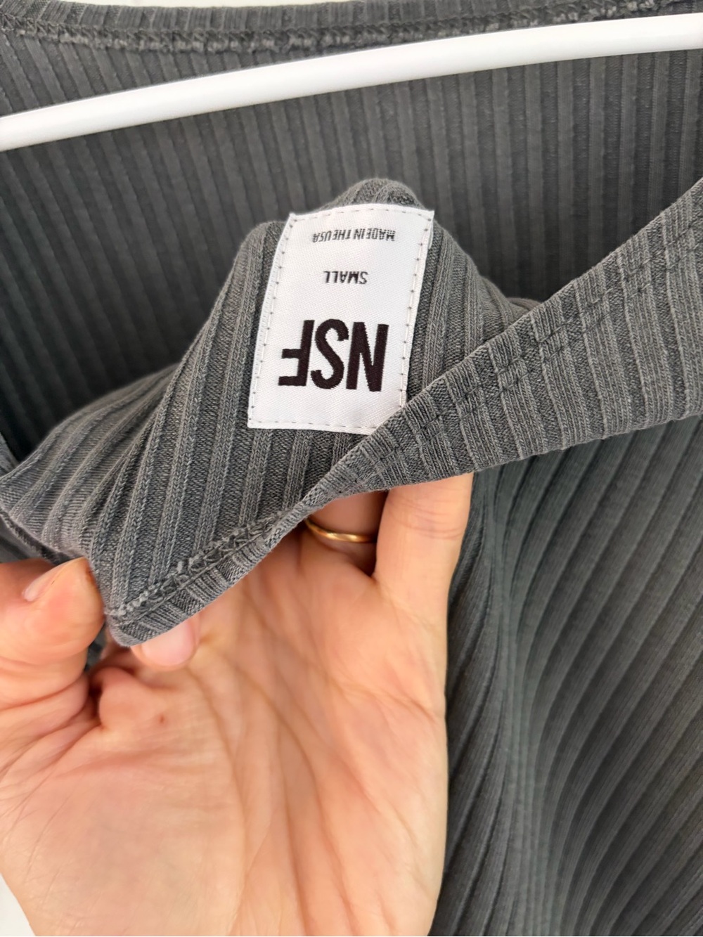 NSF ribbed gray dress small - Picture 6 of 6